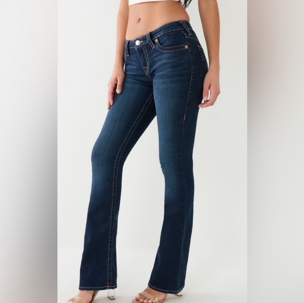 True Religion Becca Mid Rise Bootcut Jeans size 29 Flap Pocket